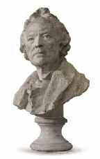 HOUDON Jean Antoine 1741-1828,Buste en plâtre peint,Joron-Derem FR 2009-04-05