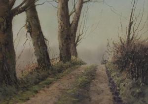 HOUGHTON Wilfred 1900-1900,THE LANE IN AUTUMN,Ross's Auctioneers and values IE 2007-12-05