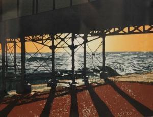 HOUSE DAVID,Brighton, West Pier at sunset,1981,Fieldings Auctioneers Limited GB 2016-06-11