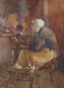 HOUSTON John Rennie McKenzie 1856-1932,MAKING TEA,1891,Great Western GB 2019-06-14