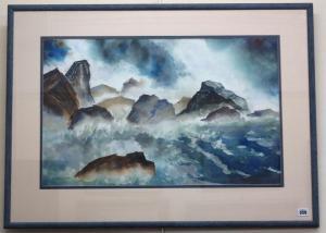 HOWARD Herman 1900-1900,A rocky outcrop in stormy seas,Bellmans Fine Art Auctioneers GB 2016-10-11
