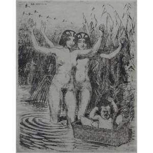 HOWARD Wil 1879-1963,Nudes with Baby,Kodner Galleries US 2016-10-19