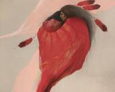 HOWELL Frank 1937-1997,Red Feathers in a Salmon Sky,Santa Fe Art Auction US 2021-08-14