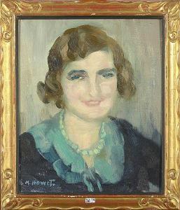HOWET Marie 1897-1984,Portrait d\’une jeune femme,VanDerKindere BE 2024-02-13