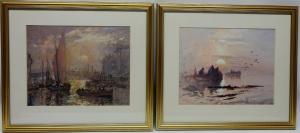 HOWEY Robert Leslie,Whitby Harbour and Fishing Boats at Sea,David Duggleby Limited 2017-02-11