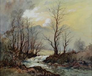 HOWEY Robert Leslie,Winter landscape with stream \‘Easedale & Grasmere,Capes Dunn 2024-04-03