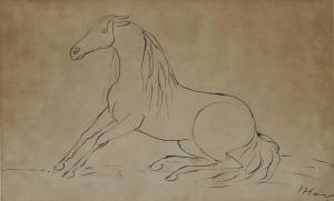 HOWIE James 1780-1836,Horses feeding,1830,Tennant's GB 2024-01-12