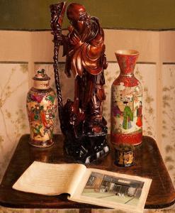 HOWITT J.C,STILL LIFE WITH CHINESE ROOTWOOD FIGURE,McTear's GB 2013-04-18