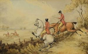 HOWITT William Samuel 1756-1822,The Hunt jumping a Fence,1992,Halls GB 2024-02-07