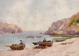HOWORTH Charles Henry 1856-1945,Lulworth Cove, Dorset,International Art Centre NZ 2017-11-27