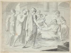 HOYER C.F 1775-1855,The deathbed of Alexander the Great,Bruun Rasmussen DK 2022-10-03