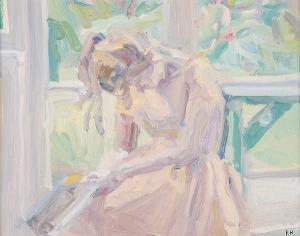 HOYLAND Francis 1930,Girl in a Window,Dreweatts GB 2013-12-02
