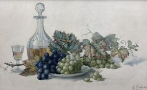 Hoyland Hannah 1871-1947,Still Life of a Decanter and Grapes,David Duggleby Limited GB 2023-06-16