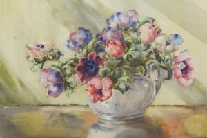 Hoyland Hannah 1871-1947,Still Life of of Anemones in a Vase,David Duggleby Limited GB 2017-09-15
