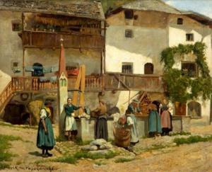 HOYNCK VAN PAPENDRECHT Jan 1858-1933,Laundry day in Munich,Venduehuis NL 2021-05-27