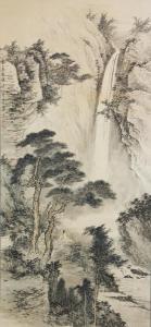 HUANG Bijun 1898-1991,Mountainous landscape with waterfall and a hermit,888auctions CA 2017-07-20