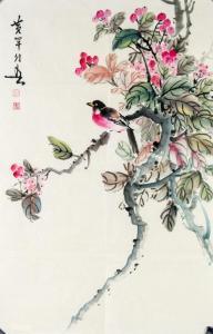 HUANWU HUANG 1906-1985,bird on branch,888auctions CA 2018-10-11