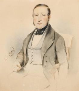 HUARD Louis,Portrait d'homme assis,1840,Artcurial | Briest - Poulain - F. Tajan FR 2010-10-29