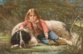 HUAS Pierre Adolphe 1838-1900,Garçon pêchant avec son chien,Christie's GB 2010-09-29