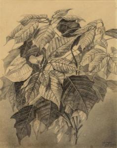 HUAU Madeleine 1906-1978,LES FEUILLES,Versailles Enchères FR 2018-09-22