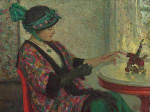 HUBBELL Henry Salem 1870-1949,Young Woman with a Toy,Bonhams GB 2021-11-18