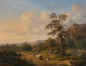 HUBER Jean Daniel 1754-1845,Pastorale Landschaft mit Hirten und Tieren,1789,Fischer CH 2015-11-25