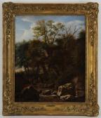 HUBER Jean Daniel 1754-1845,Paysage animé,Piguet CH 2011-12-14