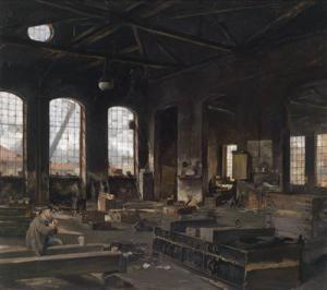 HUBER Josef 1859,Idle Hour in the Workshop,1892,Palais Dorotheum AT 2012-03-13