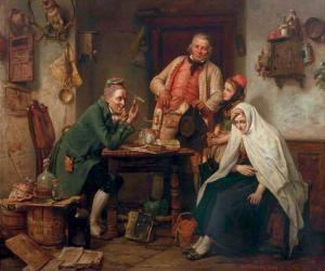 HUBNER Carl Wilhelm 1814-1879,A visit to the doctor,1864,Christie's GB 2007-04-03
