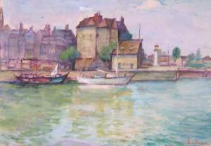 HUBNER Hubert 1905-1991,Hafen in der Normandie,Scheublein Art & Auktionen DE 2010-04-30