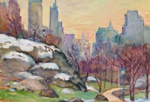 HUBNER Hubert 1905-1991,Im Central Park inNew York,Scheublein Art & Auktionen DE 2010-04-30