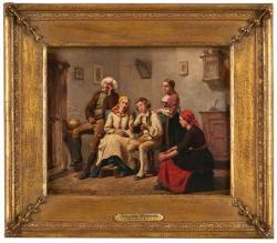 HUBNER Julius II 1842-1874,Vorlesestunde,1860,Dobritz DE 2024-06-08