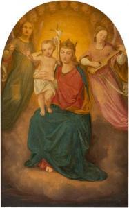 HUBNER Rudolf Julius Benno 1806-1882,Virgin Mary and Child surrounded b,Hargesheimer Kunstauktionen 2020-09-12