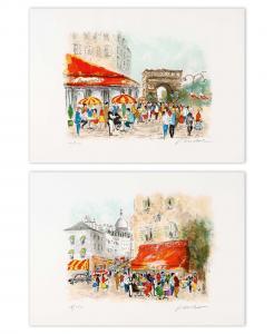 HUCHET Urbain 1930-2014,Montmartre / Le Fouquets,Cannes encheres, Appay-Debussy FR 2024-02-22