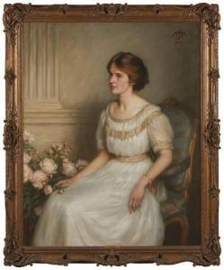 HUDSON Henry John 1800-1900,Portrait of Mary Doris Reed,1910,John Moran Auctioneers US 2022-05-19