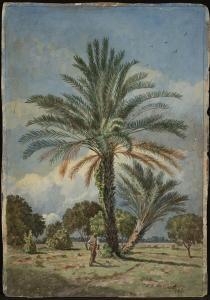 HUDSON John Bradley 1832-1903,Date Palms, Florida,1882,Barridoff Auctions US 2020-02-22