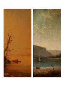 HUDSON RIVER SCHOOL (XIX),Landscapes, Summer and Fall (a pair of works),1880,Hindman US 2022-03-21