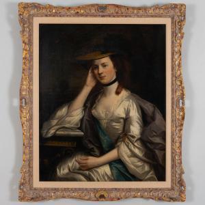 HUDSON Thomas 1701-1779,Portrait of Lady Clinton,Stair Galleries US 2023-11-09