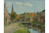 HUE Madeleine 1882-1943,Dutch canal scene,Burstow and Hewett GB 2015-06-24