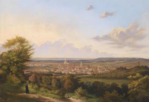 HUEBER G,View of Sopron,1865,Palais Dorotheum AT 2013-02-07