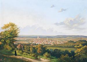 HUEBER G,View of Sopron with the lake Fertő,1805,Nagyhazi galeria HU 2016-12-13