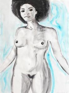 HUERTA Salomen 1965,Study for Black Nude,2010,Santa Monica US 2015-05-31