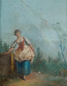 HUET Jean Baptiste I 1745-1811,Jeune fille près d'un puits,Tajan FR 2011-11-04