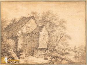 HUET Jean Baptiste I 1745-1811,Paysage avec chaumière,Delorme-Collin-Bocage FR 2024-03-22