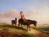 HUET 1800,Junger Mann auf einem Esel,Fischer CH 2014-06-18