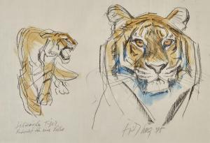 HUG Fritz Rudolf 1921-1989,Sibirischer Tiger,1975,Dobiaschofsky CH 2023-11-08