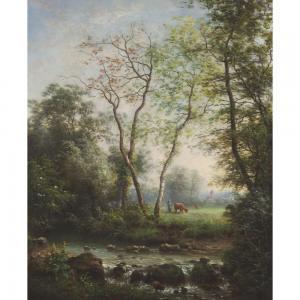 HUGARD DE LA TOUR Claude Sébastien 1816-1885,AU  PÂTURAGE,Waddington's CA 2024-06-13