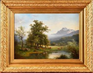 HUGARD DE LA TOUR Claude Sébastien 1816-1885,Paysage montagneux,Osenat FR 2023-03-18