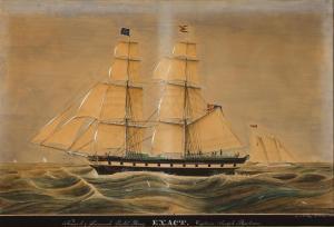 HUGE Jurgan Frederick 1809-1878,The American merchant brig,1842,Bonhams GB 2015-01-28