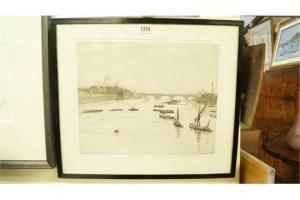 HUGGINS Wilfrid 1873,The Thames & St Pauls,Stride and Son GB 2015-02-26